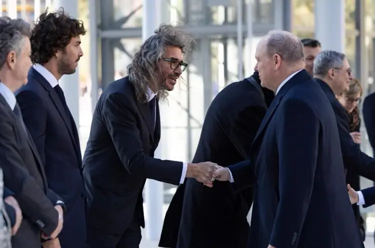 Patrice Pastor and Albert II Handshake